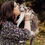 Emily Vanden Hoogen kissing her cat