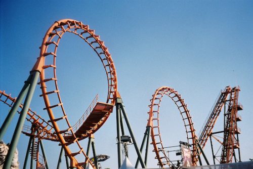 side winding roller coaster - National Roller Coaster Day - August holidays blog post