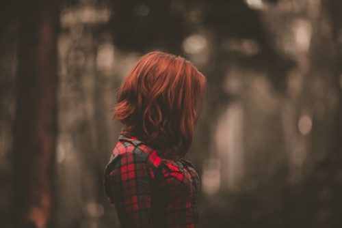 redhead in the woods - Redhead Appreciation Day - September holidays blog post