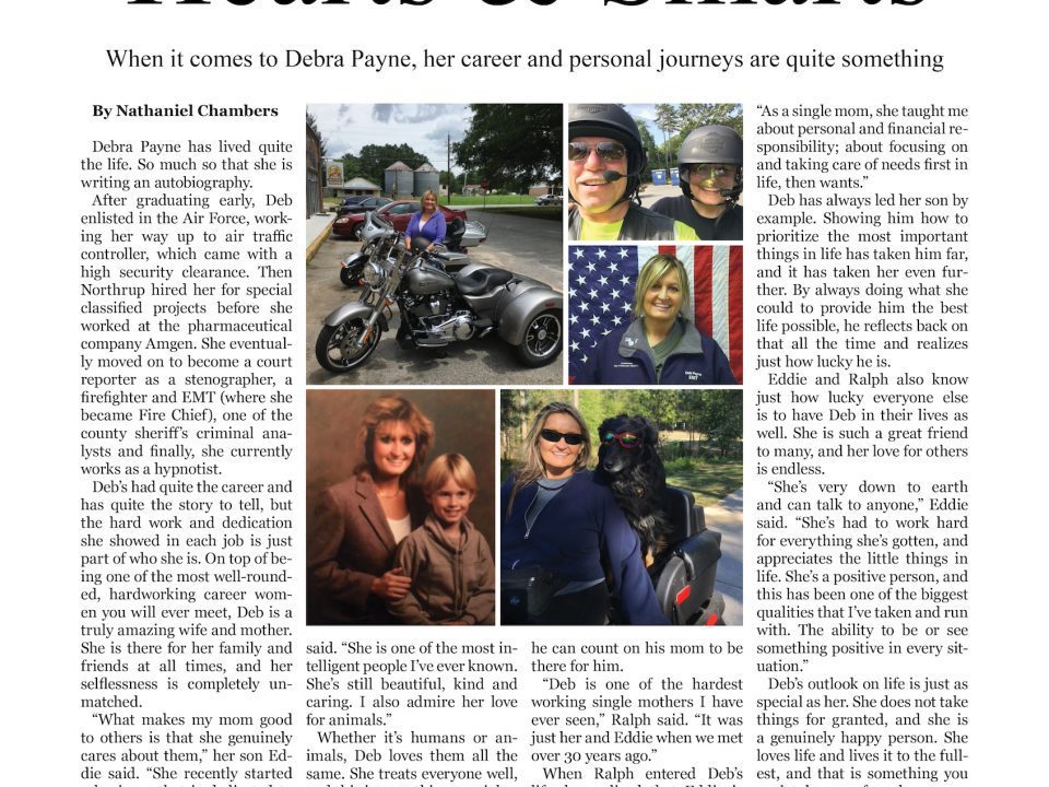 Debra Payne has ‘Hearts & Smarts’ according to her custom newspaper story