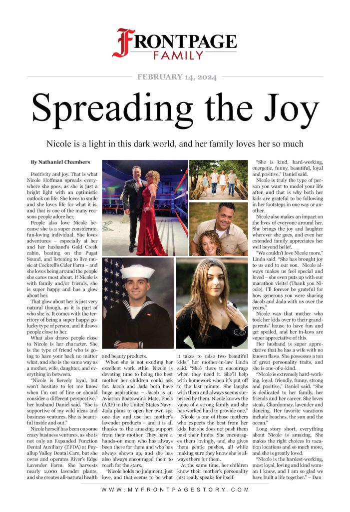 Spreading the Joy: Nicole Hoffman custom story
