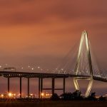 Arthur Ravenel Jr. Bridge in South Carolina at sunset