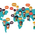 What are the benefits of Being a Polyglot? - animated world map of people speaking different languages