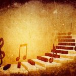 History of Music blog post - Music grunge background